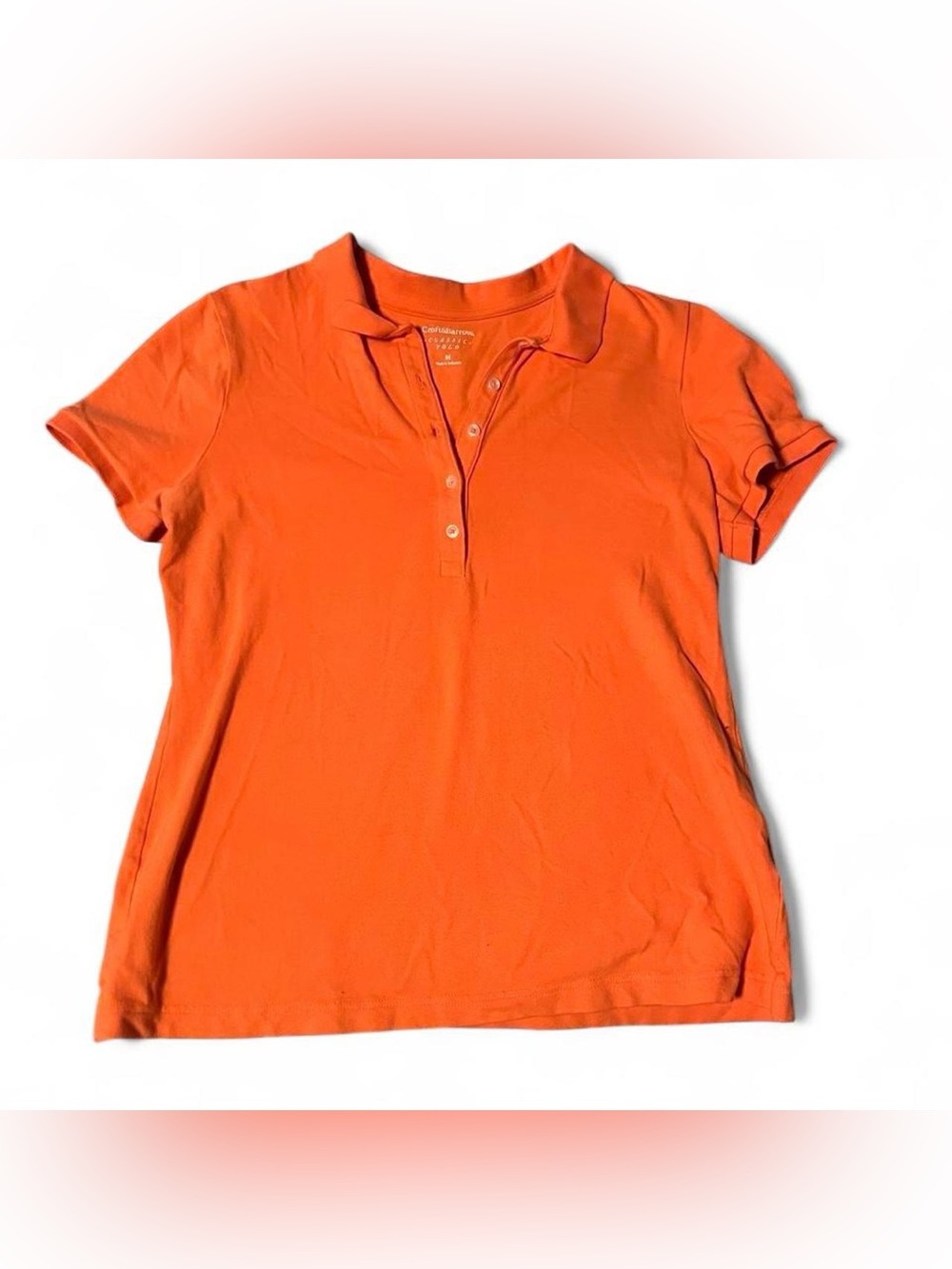 Croft & Barrow Women's Salmon Short-Sleeve Button Polo